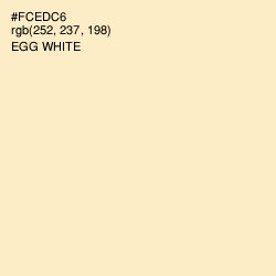 #FCEDC6 - Egg White Color Image